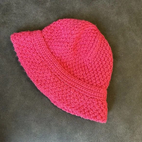 Vtg Talbots Womens Knit Wool Blend Pink Hat - Picture 6 of 13